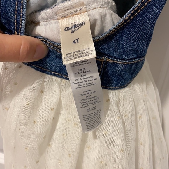 OshKosh B’Gosh Denim and Tulle Overalls EUC - Picture 10 of 10